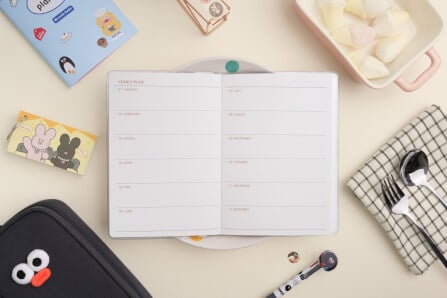 สมุดโน๊ต Ropamoda PVC Monthy planner สีแดง_5